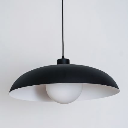 Люстра на тросе ECLIPSE 1xE27/15W/230V черный/белый