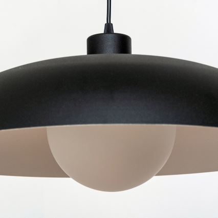 Люстра на тросе ECLIPSE 1xE27/15W/230V черный/белый