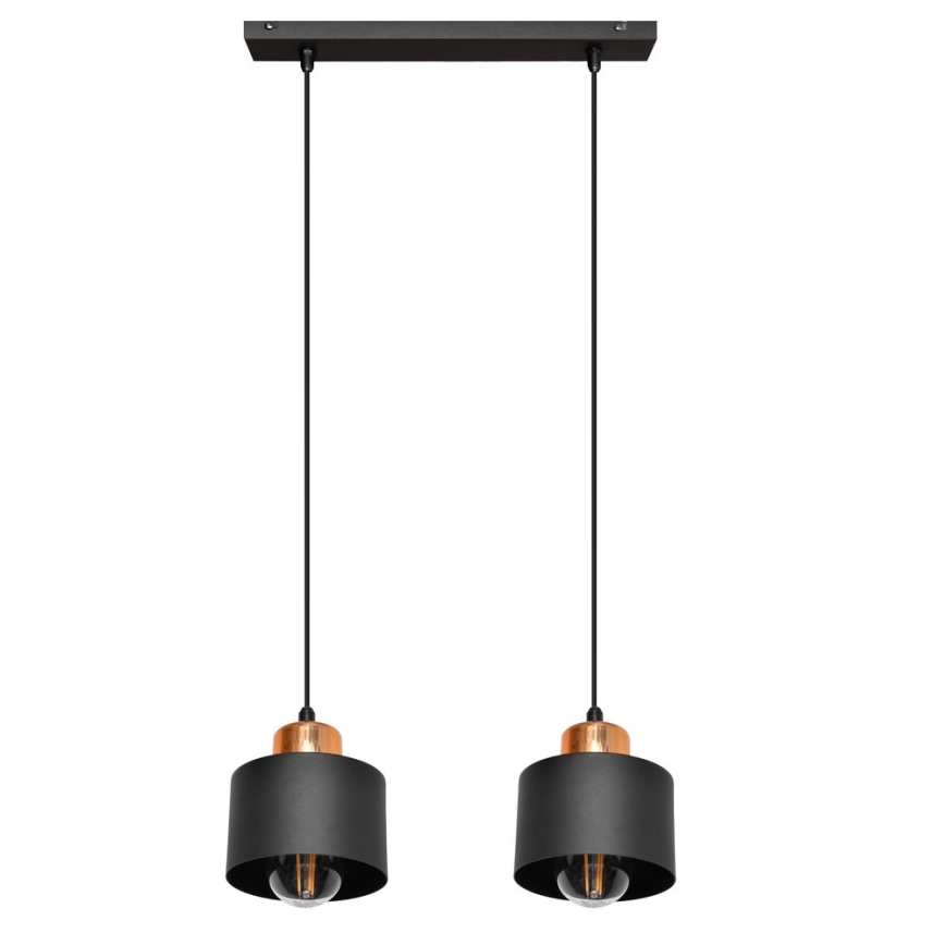 Люстра на тросе EDISON 2xE27/15W/230V