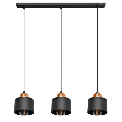 Люстра на тросе EDISON 3xE27/15W/230V