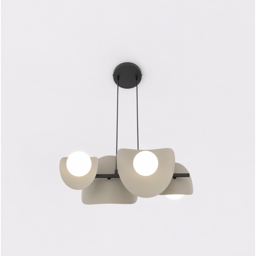 Люстра на тросе ELEMENTI 4xG9/8W/230V бежевая