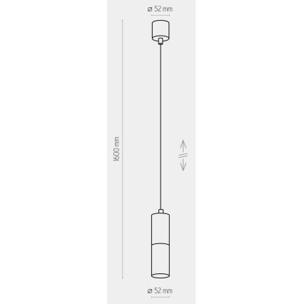 Люстра на тросе ELIT 1xGU10/10W/230V черная