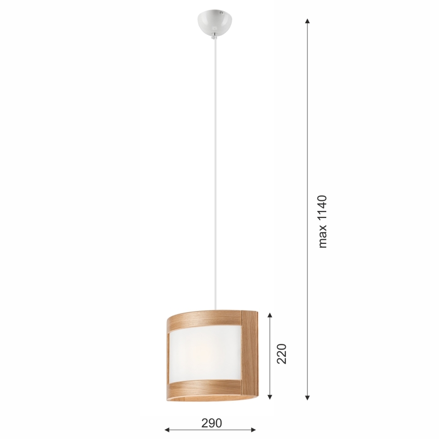Люстра на тросе ELODIE 1xE27/60W/230V дуб