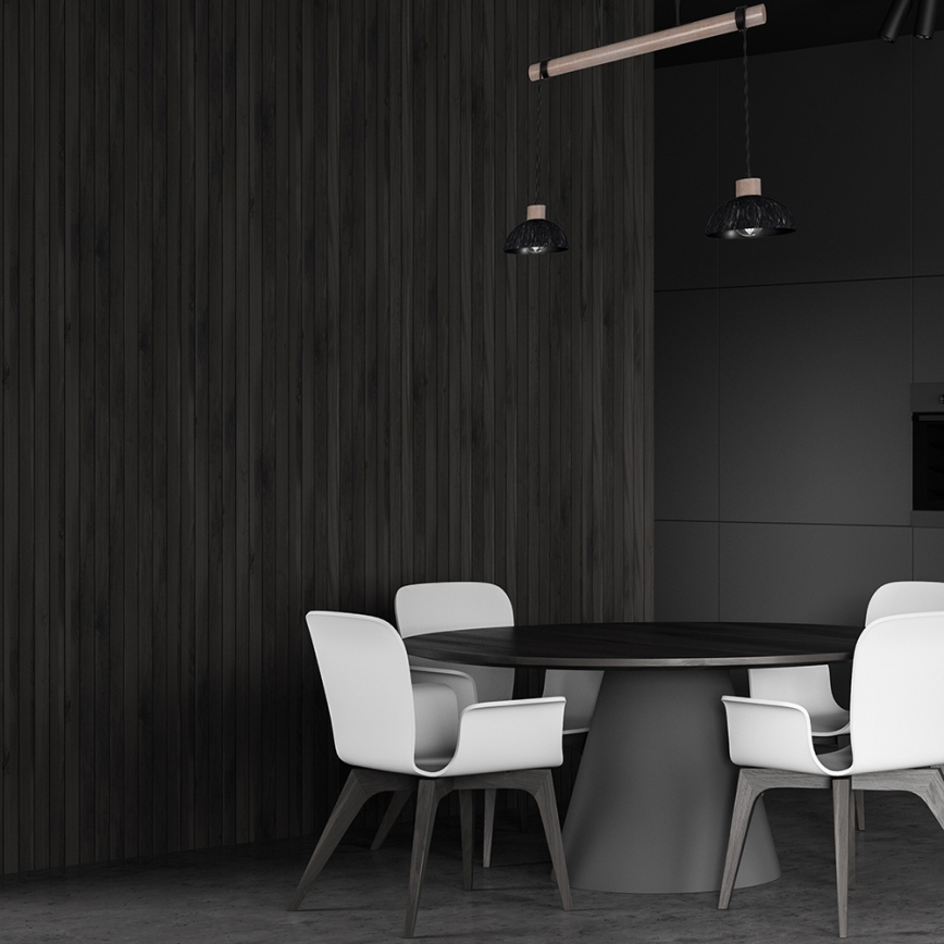 Люстра на тросе ERIK 2xE27/60W/230V коричневая/черная