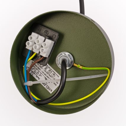 Люстра на тросе ETNA II 1xE27/15W/230V диам. 25 см зелёная