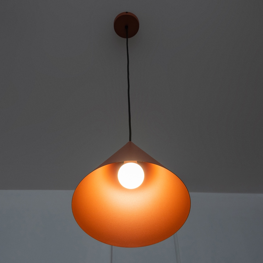 Люстра на тросе ETNA II 1xE27/15W/230V Ø 25 см, оранжевая