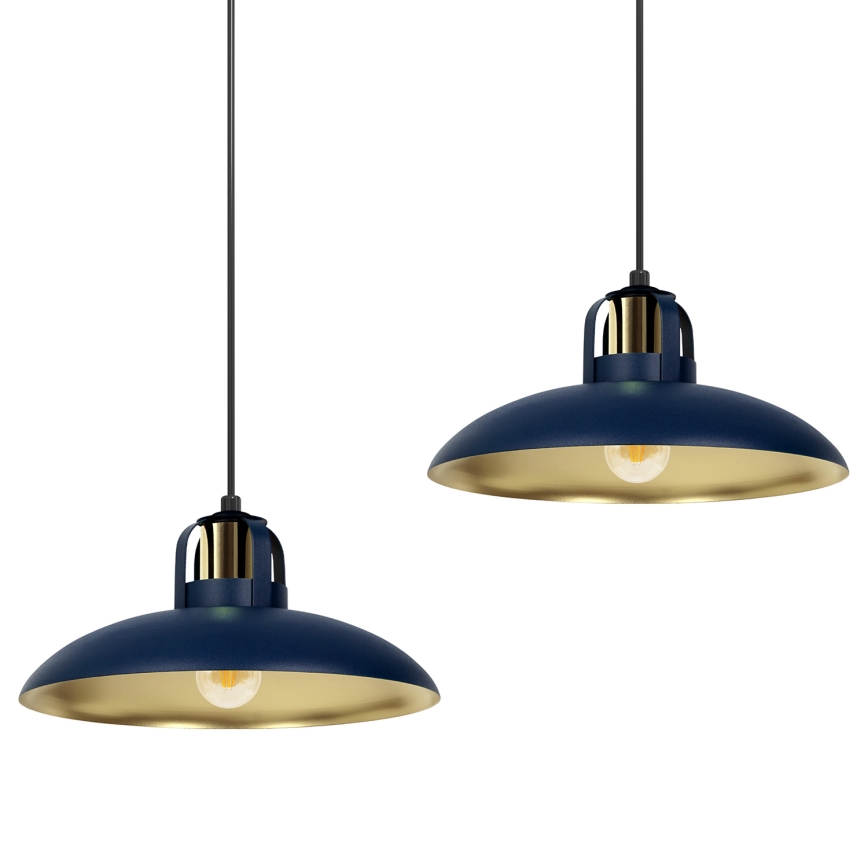 Люстра на тросе FELIX 2xE27/60W/230V синяя