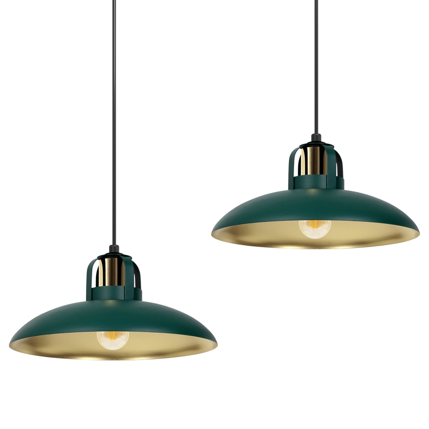 Люстра на тросе FELIX 2xE27/60W/230V зеленая