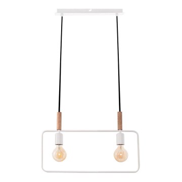 Люстра на тросе FRAME 2xE27/60W/230V белая