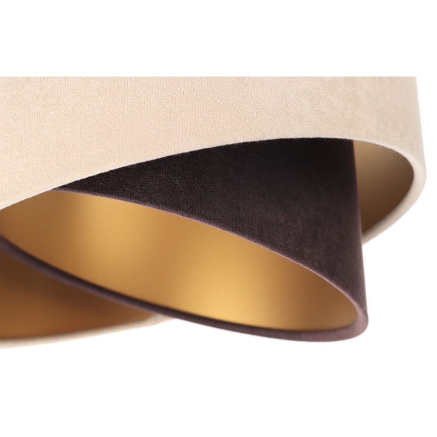 Люстра на тросе GALAXY 3xE27/60W/230V бежевая/коричневая/золотая