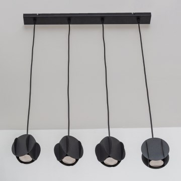 Люстра на тросе GAMBIT 4xGU10/10W/230V черная