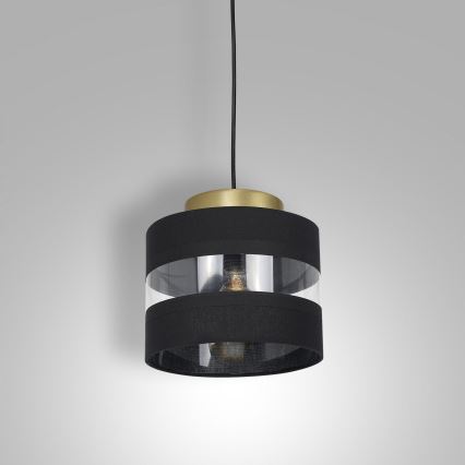 Люстра на тросе HAVARD 1xE27/60W/230V черная/латунь