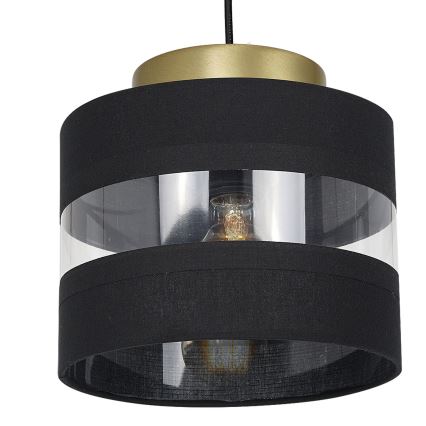 Люстра на тросе HAVARD 1xE27/60W/230V черная/латунь