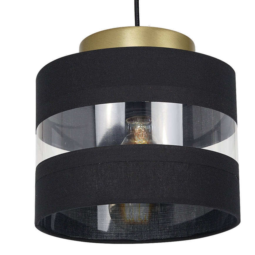Люстра на тросе HAVARD 1xE27/60W/230V черная/латунь