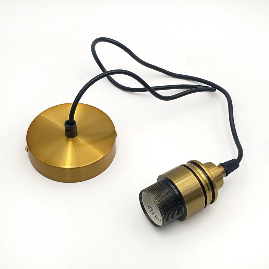 Люстра на тросе HECTOR 1xE27/15W/230V белый/латунь диам. 30 см