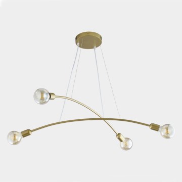 Люстра на тросе HELIX 4xE27/60W/230V золотая