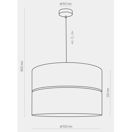 Люстра на тросе HILTON 1xE27/25W/230V латунь/черная