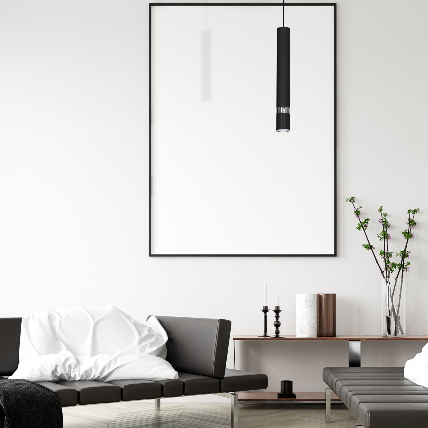 Люстра на тросе JOKER 1xGU10/25Вт/230В черный/глянцевый хром