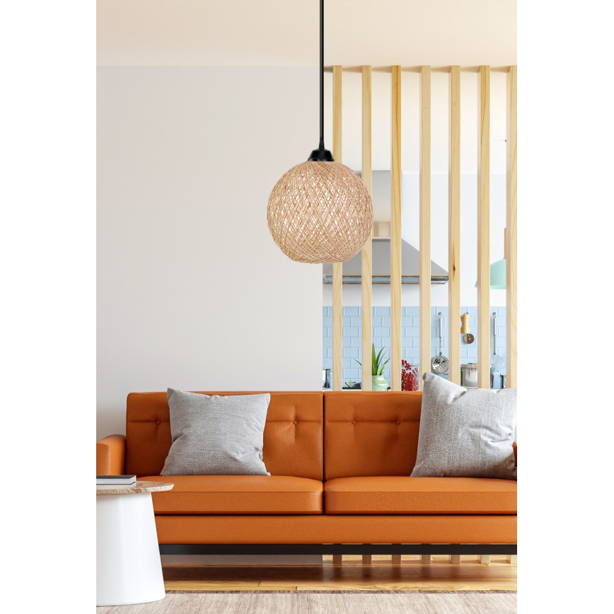 Люстра на тросе  JUTE 1xE27/60W/230V бежевая