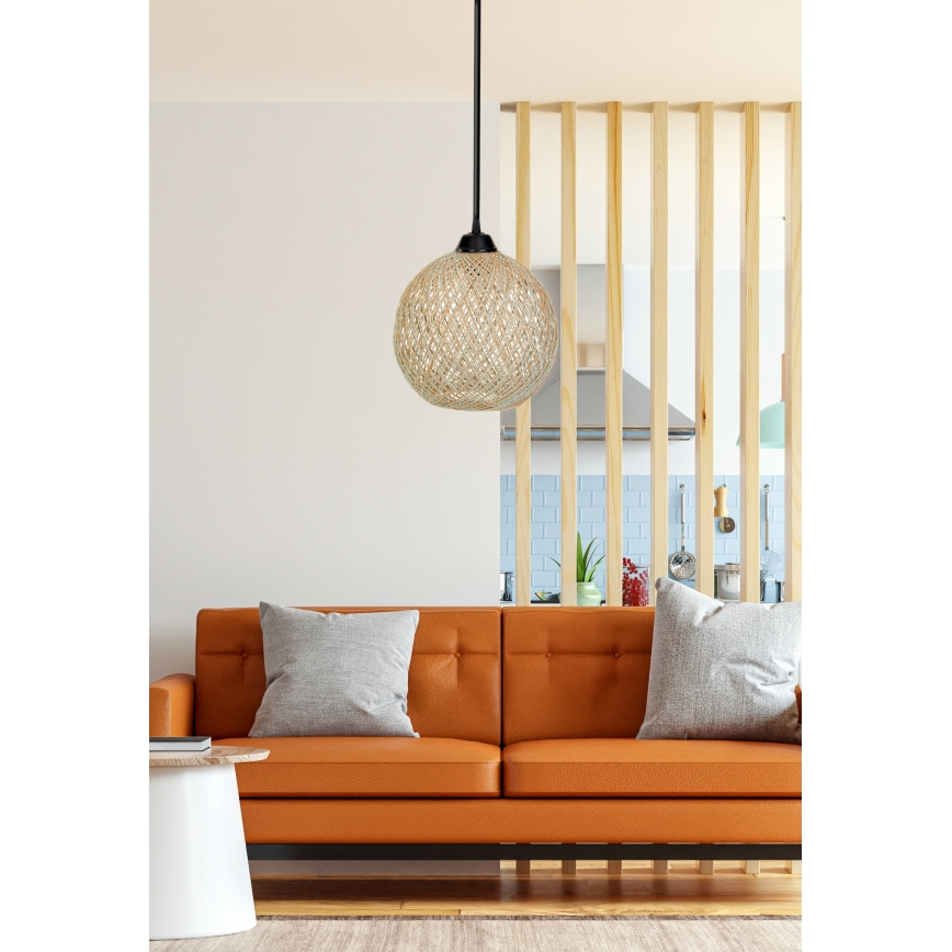 Люстра на тросе JUTE 1xE27/60W/230V бежевая