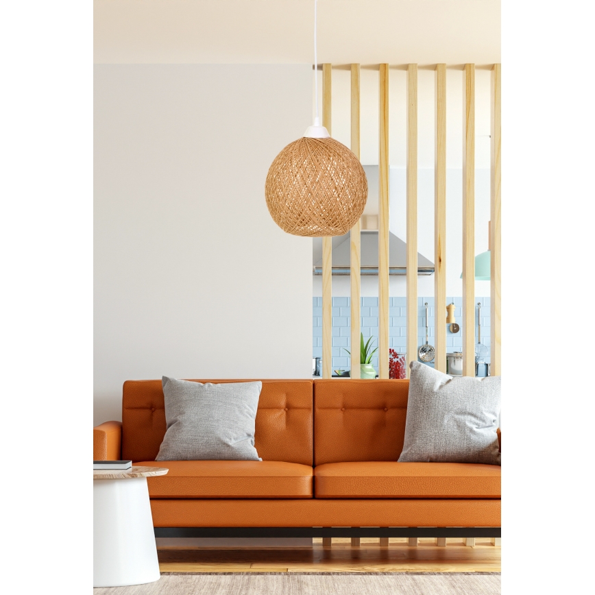 Люстра на тросе JUTE 1xE27/60W/230V бежевая