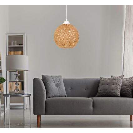 Люстра на тросе JUTE 1xE27/60W/230V бежевая