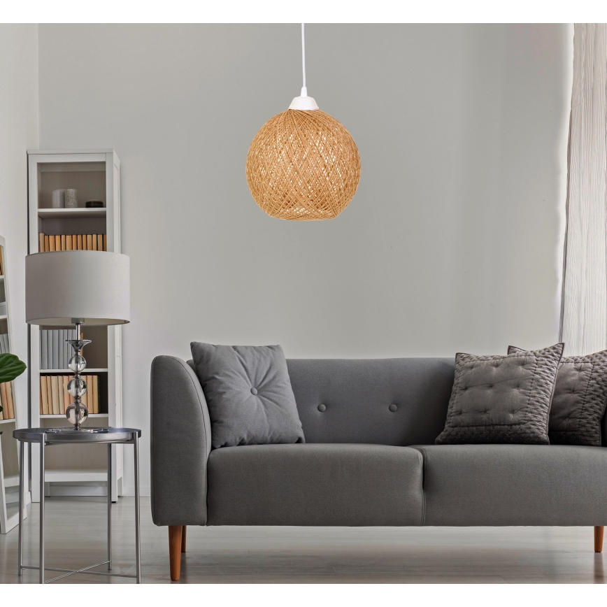 Люстра на тросе JUTE 1xE27/60W/230V бежевая