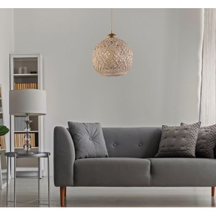 Люстра на тросе JUTE 1xE27/60W/230V бежевая