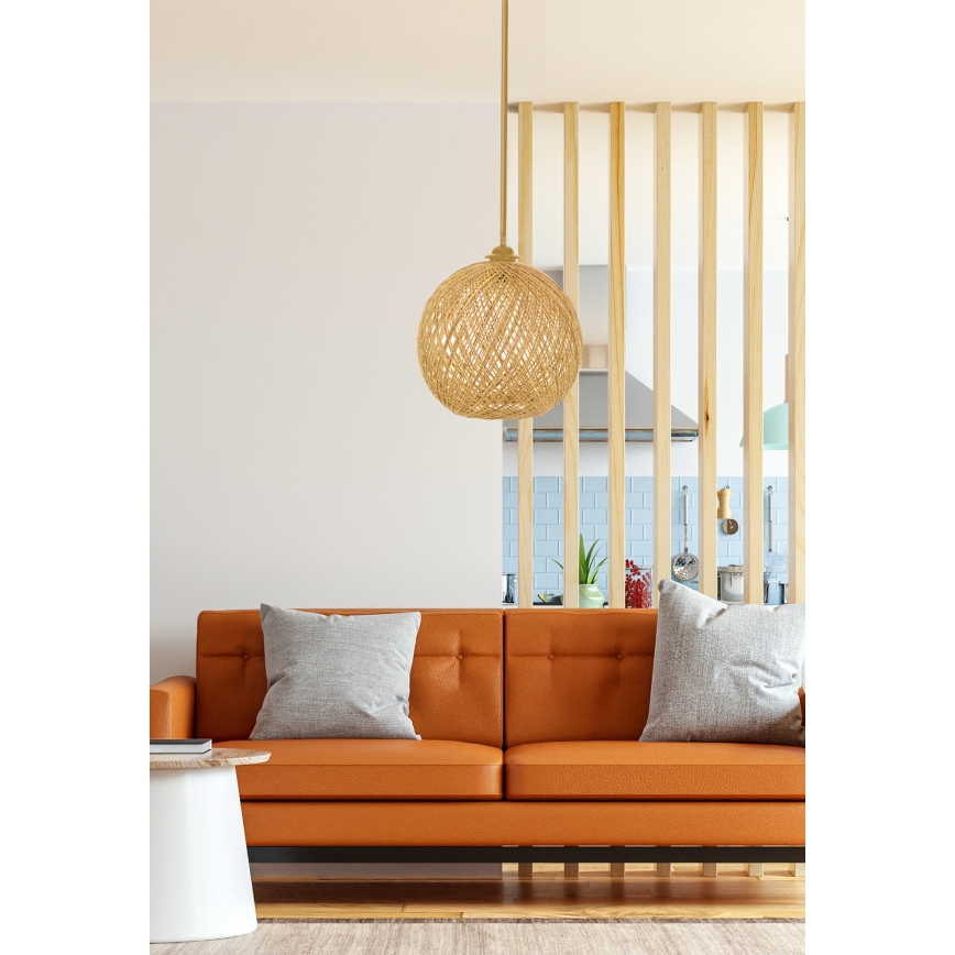 Люстра на тросе JUTE 1xE27/60W/230V бежевая