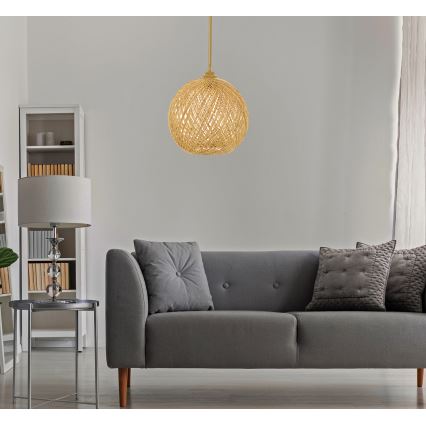 Люстра на тросе JUTE 1xE27/60W/230V бежевая