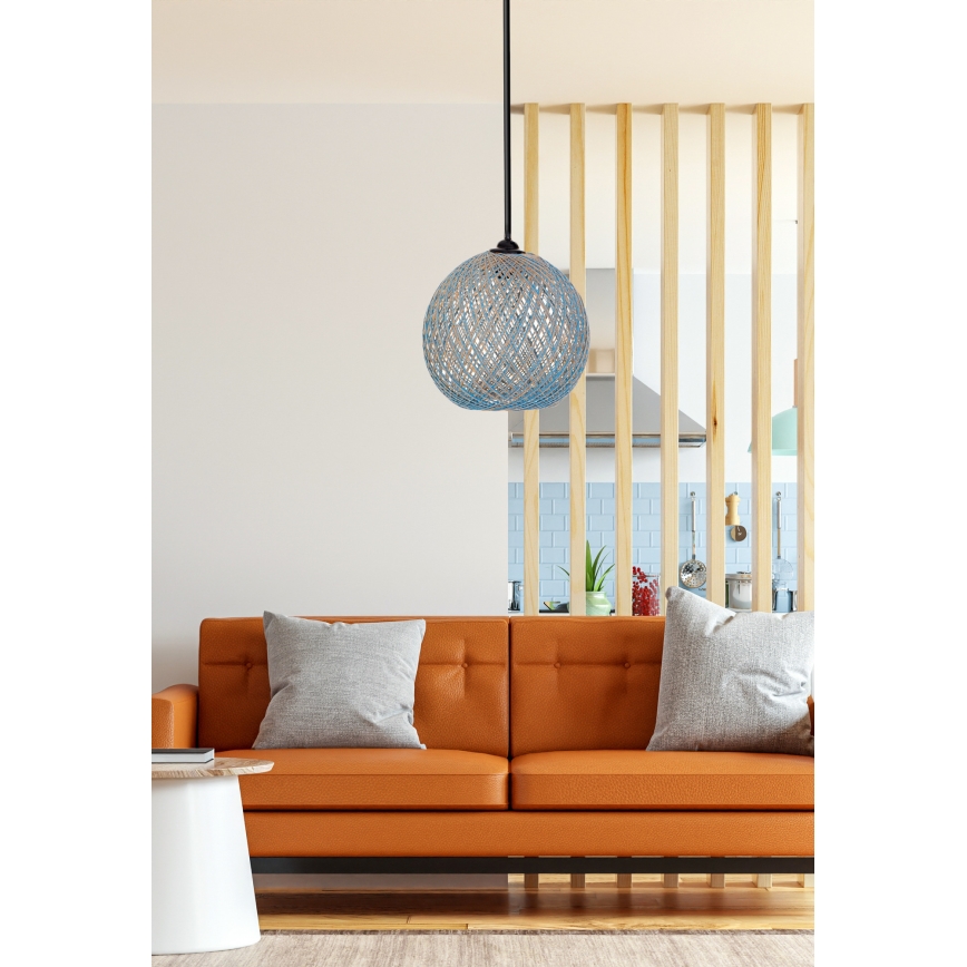 Люстра на тросе  JUTE 1xE27/60W/230V синяя
