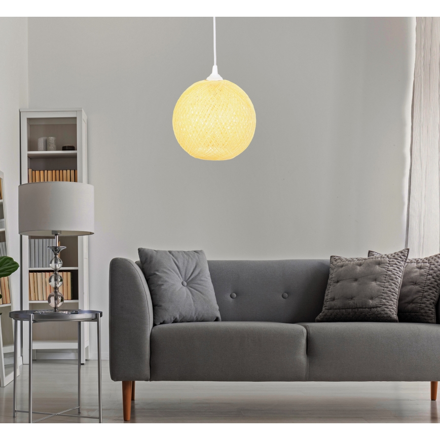 Люстра на тросе JUTE 1xE27/60W/230V желтая