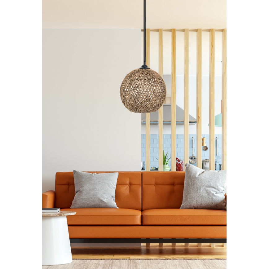 Люстра на тросе JUTE 1xE27/60W/230V коричневая