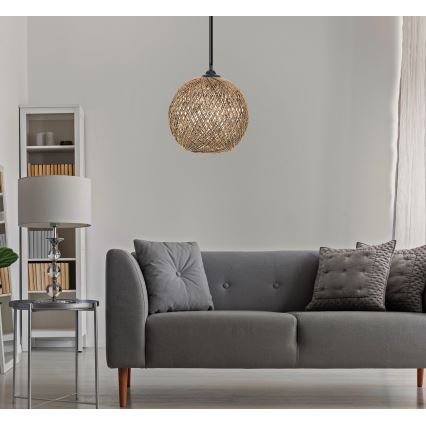 Люстра на тросе JUTE 1xE27/60W/230V коричневая