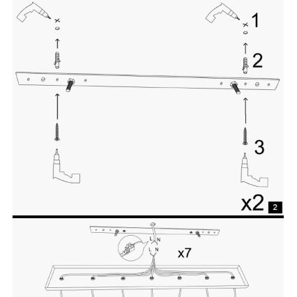 Люстра на тросе KEM 5xE27/40W/230V золотая