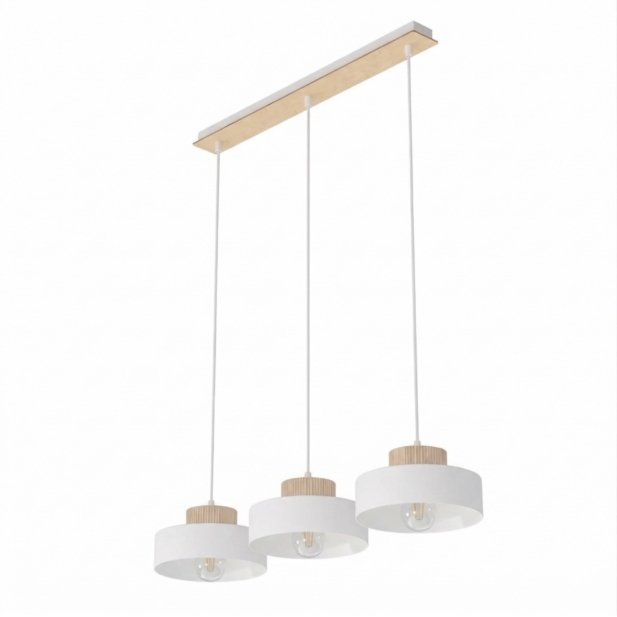 Lюстра на тросе KIVI 3xE27/15W/230V белая