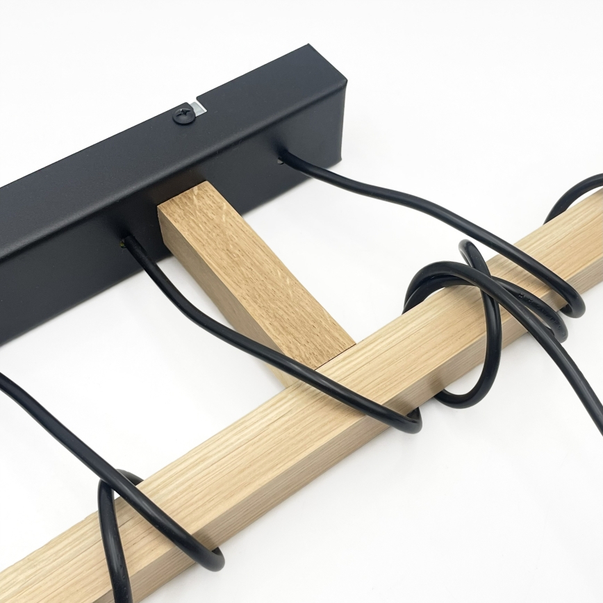 Люстра на тросе LEANDRA 5xE27/15W/230V дуб/чёрный