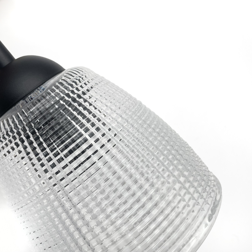 Люстра на тросе LEANDRA 5xE27/15W/230V дуб/чёрный