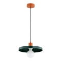 Люстра на тросе LITO 1xE27/15W/230V зелёная/медная