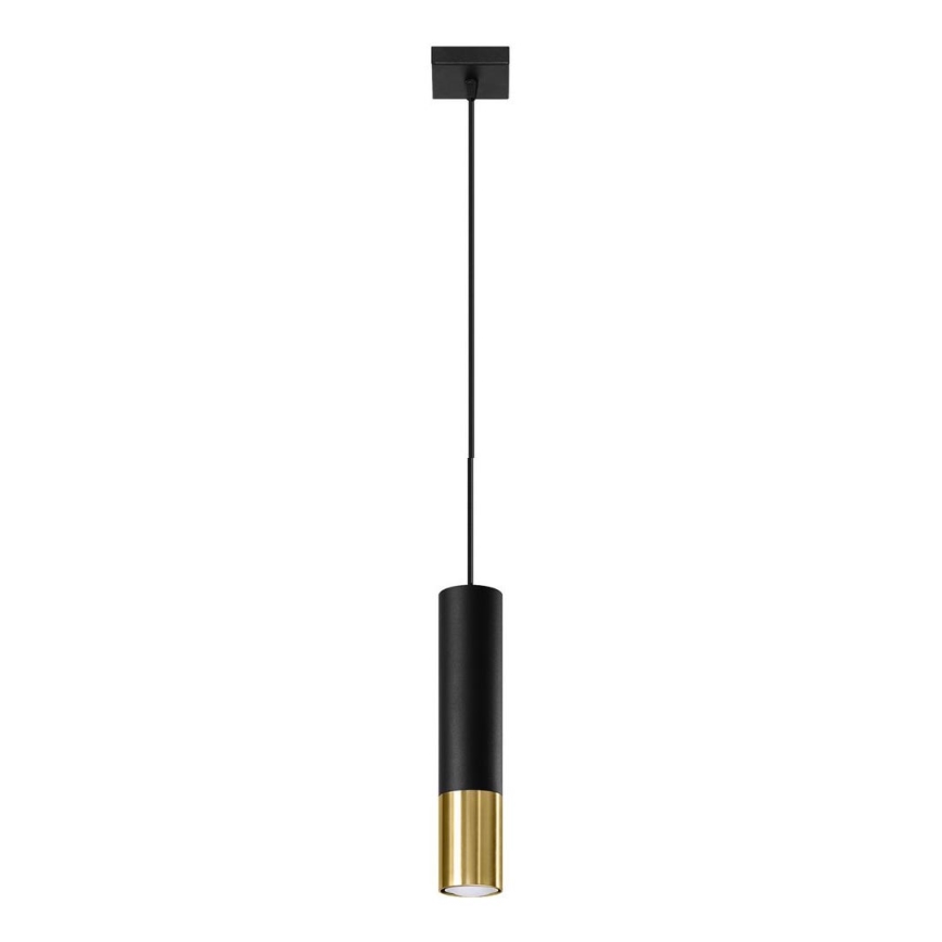 Люстра на тросе LOOPEZ 1xGU10/40W/230V черная/золотая