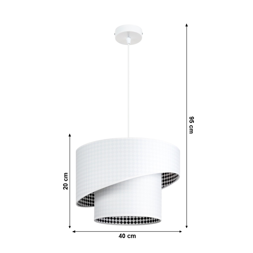 Люстра на тросе LORI 1xE27/60W/230V белая