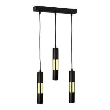 Люстра на тросе MAGNUMA 3xGU10/50W/230V черная/золотая