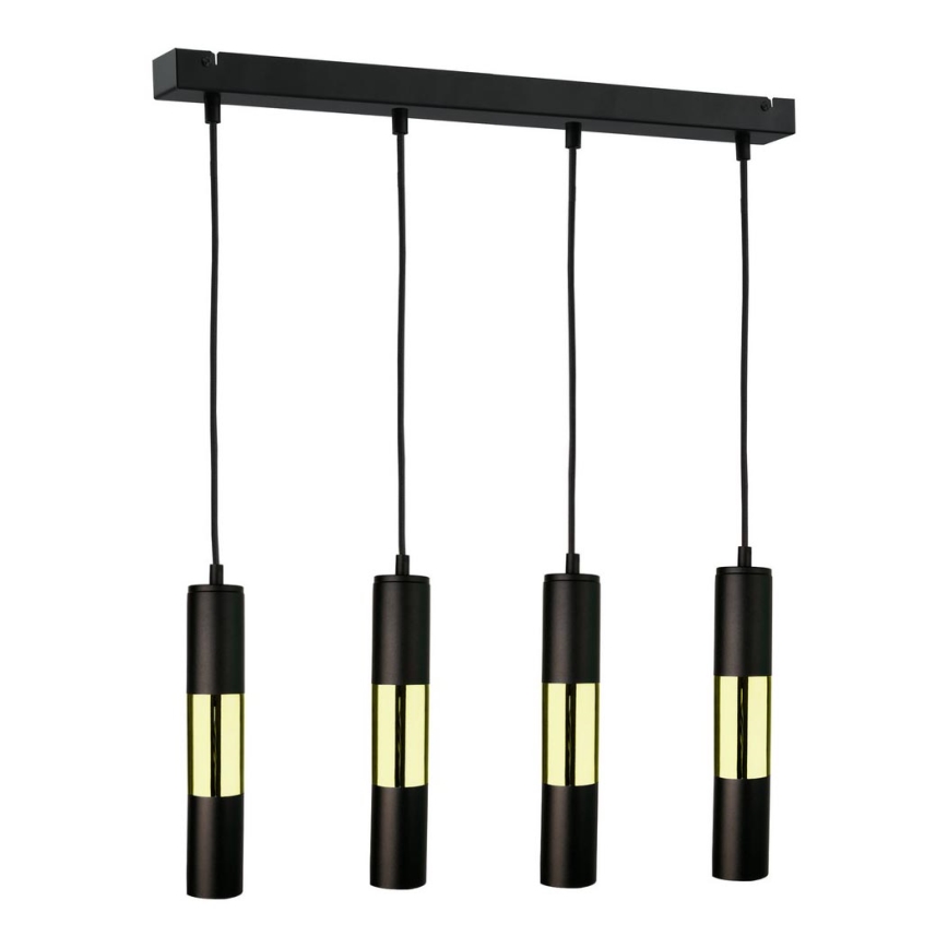 Люстра на тросе  MAGNUMA 4xGU10/50W/230V черная/золотая