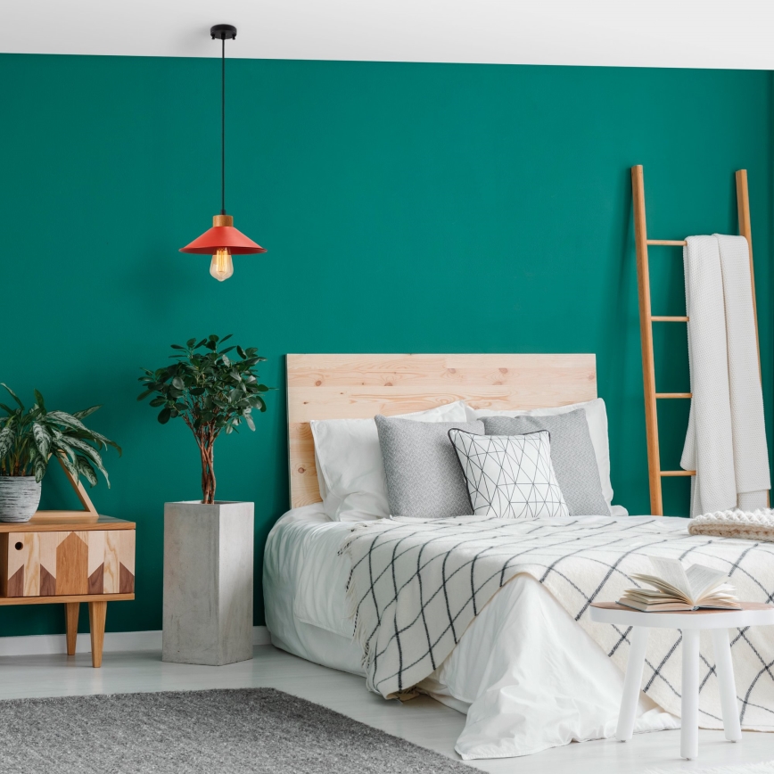 Люстра на тросе MANAVGAT 1xE27/40W/230V красный/коричневый