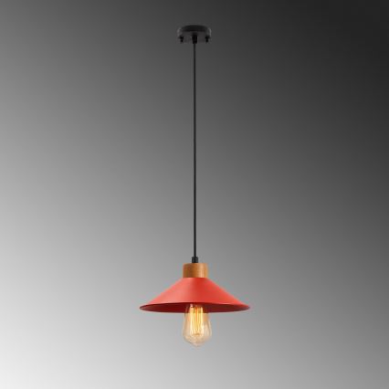 Люстра на тросе MANAVGAT 1xE27/40W/230V красный/коричневый