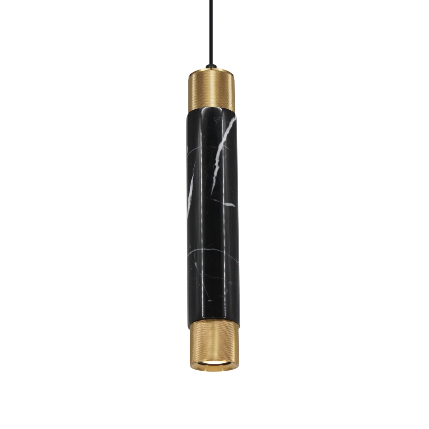Люстра на тросе MARBLE 1xGU10/8W/230V черная/золотая