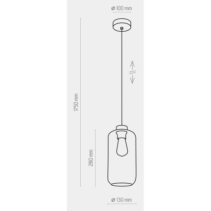 Люстра на тросе MARCO 1xE27/60W/230V черная