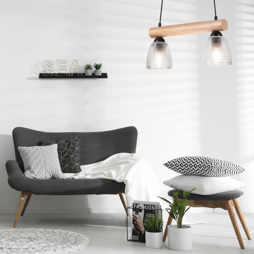 Люстра на тросе MARGIT 2xE27/60W/230V