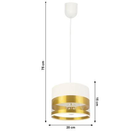 Люстра на тросе MILO 1xE27/60W/230V золотая