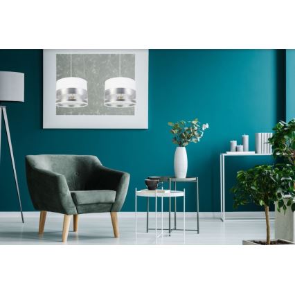 Люстра на тросе MILO 2xE27/60W/230V серебряная